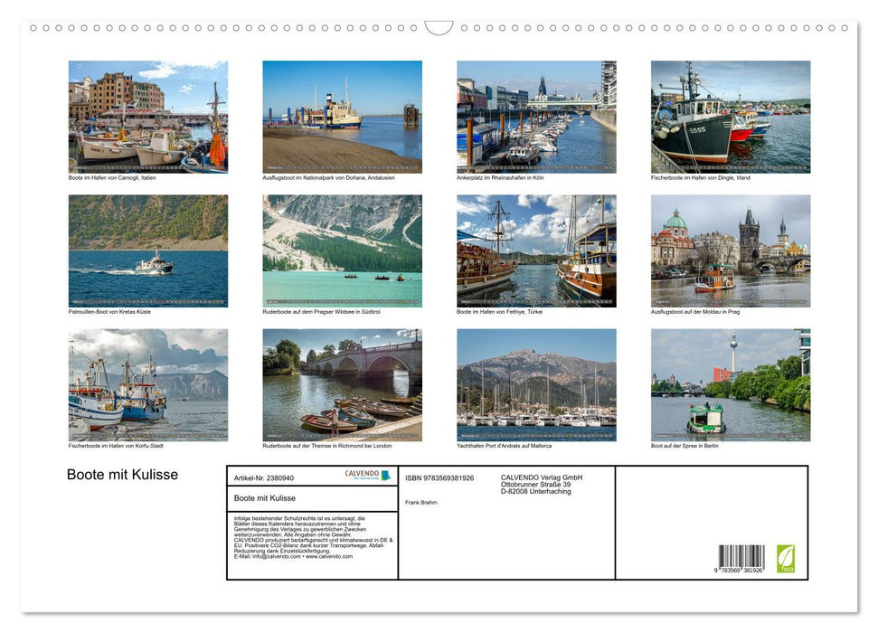 Boote mit Kulisse (CALVENDO Wandkalender 2027)