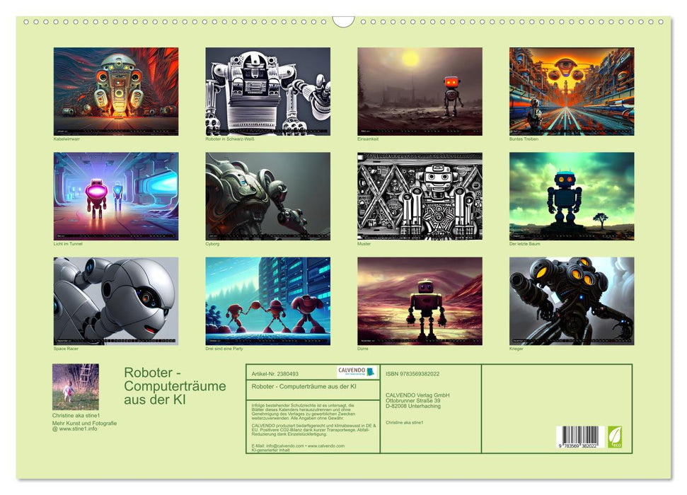 Roboter - Computerträume aus der KI (CALVENDO Wandkalender 2027)
