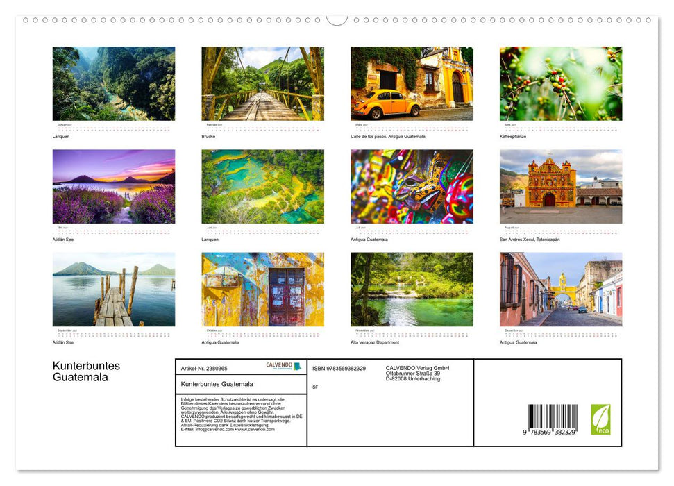 Kunterbuntes Guatemala (CALVENDO Premium Wandkalender 2027)