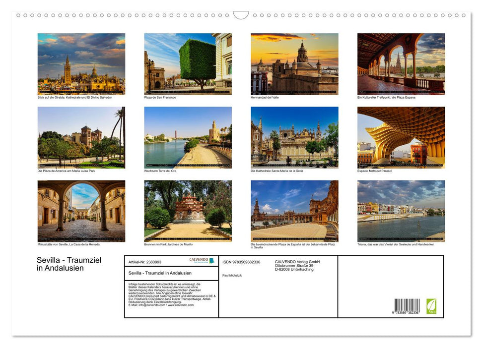 Sevilla - Traumziel in Andalusien (CALVENDO Wandkalender 2027)