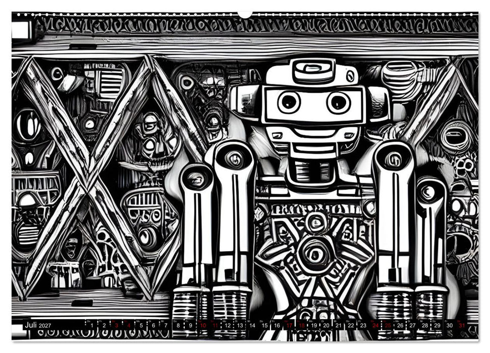 Roboter - Computerträume aus der KI (CALVENDO Premium Wandkalender 2027)