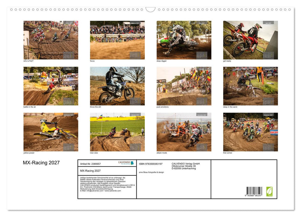 MX-Racing 2027 (CALVENDO Wandkalender 2027)