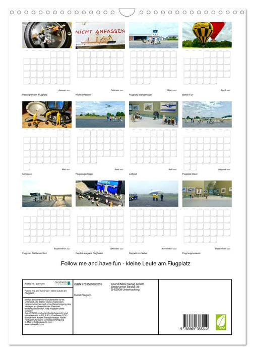 Follow me and have fun - kleine Leute am Flugplatz (CALVENDO Wandkalender 2027)
