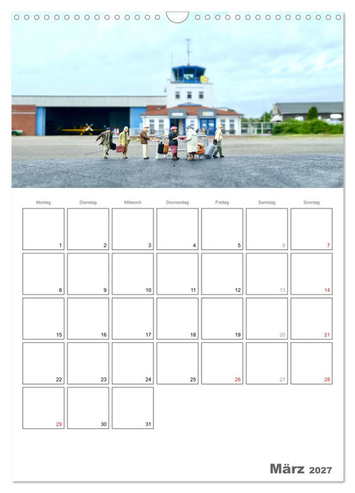 Follow me and have fun - kleine Leute am Flugplatz (CALVENDO Wandkalender 2027)