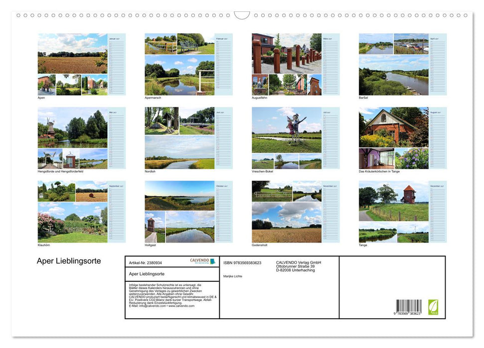 Aper Lieblingsorte (CALVENDO Wandkalender 2027)