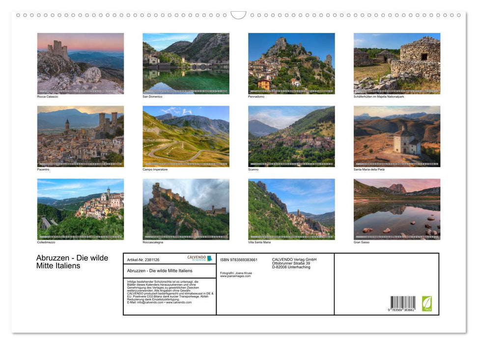 Abruzzen - Die wilde Mitte Italiens (CALVENDO Wandkalender 2027)