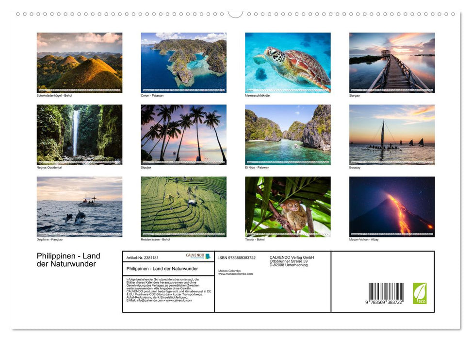 Philippinen - Land der Naturwunder (CALVENDO Premium Wandkalender 2027)