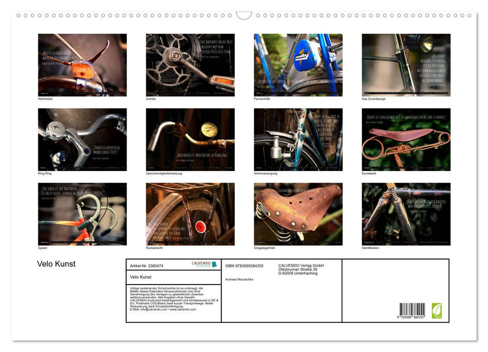 Velo Kunst (CALVENDO Wandkalender 2027)