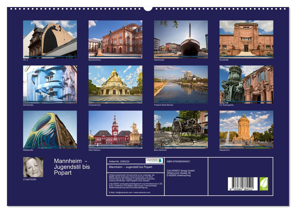 Mannheim - Jugendstil bis Popart (CALVENDO Premium Wandkalender 2027)