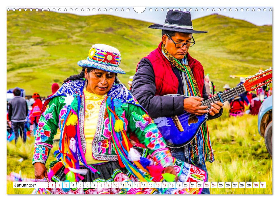 Traditionen und Feste im Hochland von Peru (CALVENDO Wandkalender 2027)