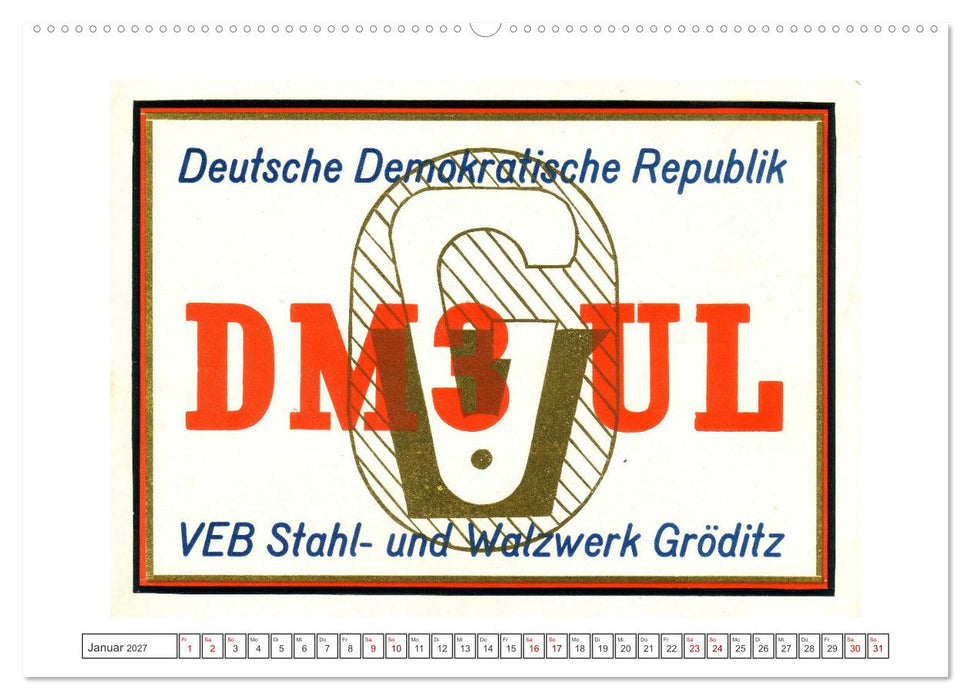 DDR Amateurfunk Historische Karten (CALVENDO Wandkalender 2027)