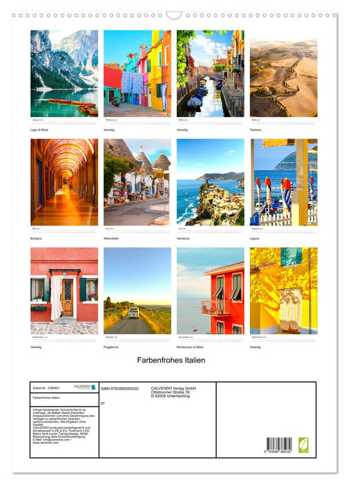 Farbenfrohes Italien (CALVENDO Wandkalender 2027)