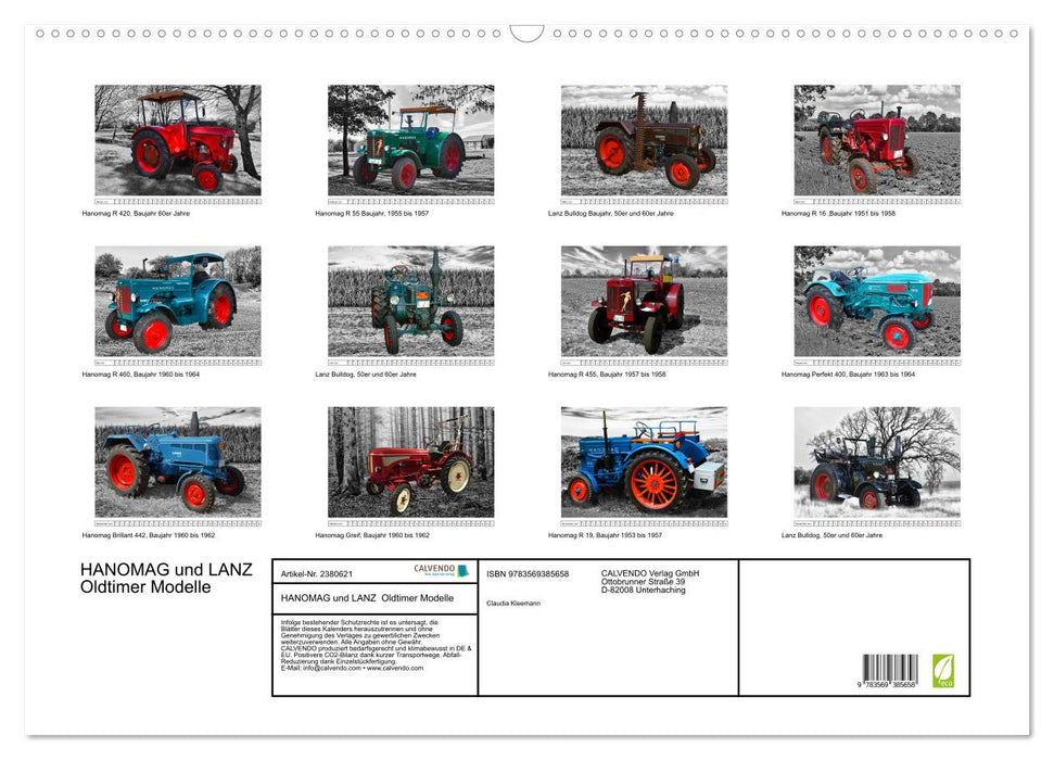 HANOMAG und LANZ Oldtimer Modelle (CALVENDO Wandkalender 2027)