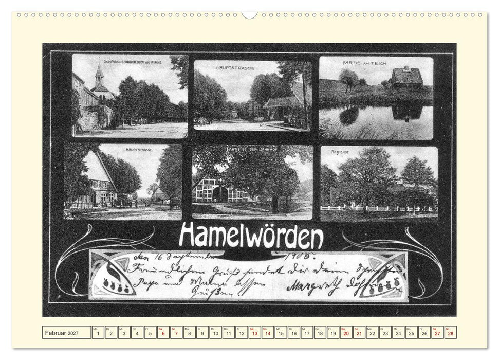 Gruss aus Hamelwörden - Kehdingens schönstes Dorf in alten Ansichten (CALVENDO Wandkalender 2027)