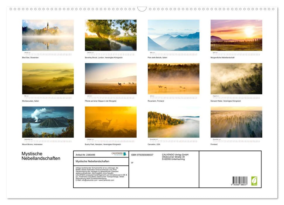 Mystische Nebellandschaften (CALVENDO Wandkalender 2027)