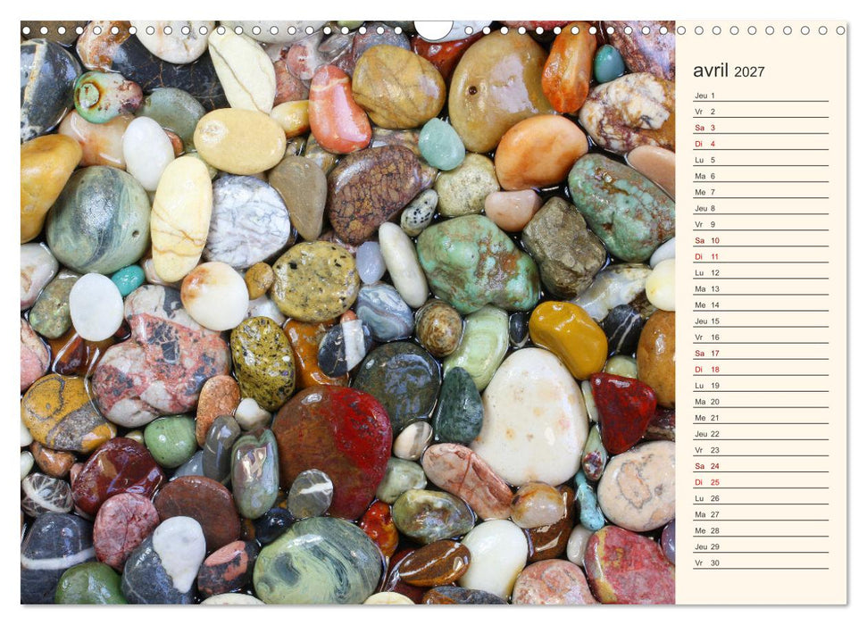 Coquillages, pierres et sable (CALVENDO Calendrier mensuel 2027)