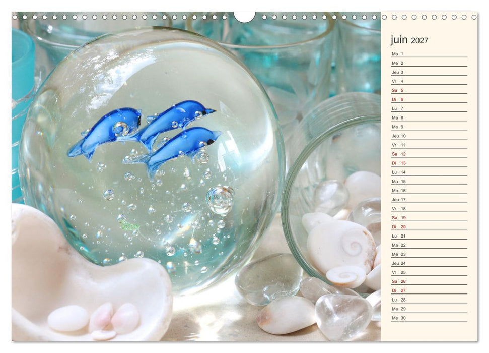 Coquillages, pierres et sable (CALVENDO Calendrier mensuel 2027)