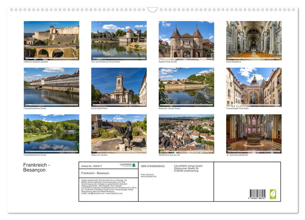 Frankreich - Besançon (CALVENDO Wandkalender 2027)