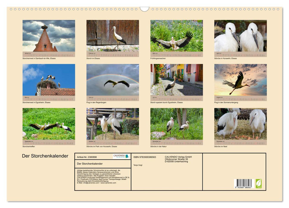 Der Storchenkalender (CALVENDO Wandkalender 2027)