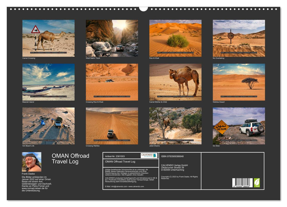 OMAN Offroad Travel Log (CALVENDO Wandkalender 2027)