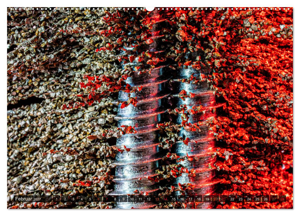 Experimentelle Makrofotografie mit Eisenpulver und Aluminiumfolie (CALVENDO Premium Wandkalender 2027)