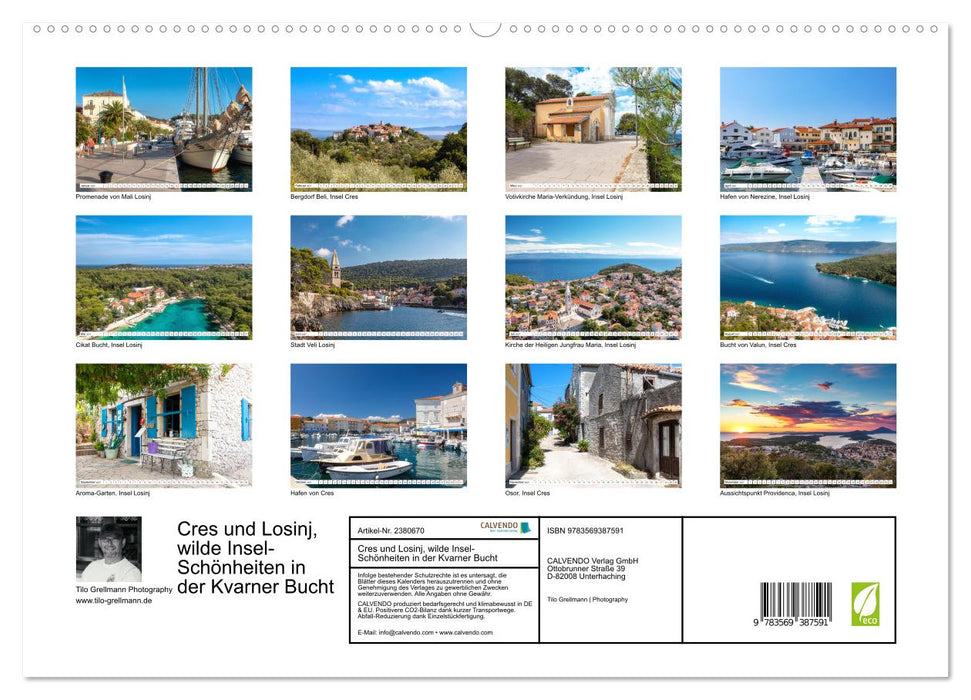 Cres und Losinj, wilde Insel-Schönheiten in der Kvarner Bucht (CALVENDO Premium Wandkalender 2027)