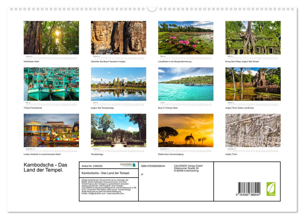 Kambodscha - Das Land der Tempel. (CALVENDO Premium Wandkalender 2027)