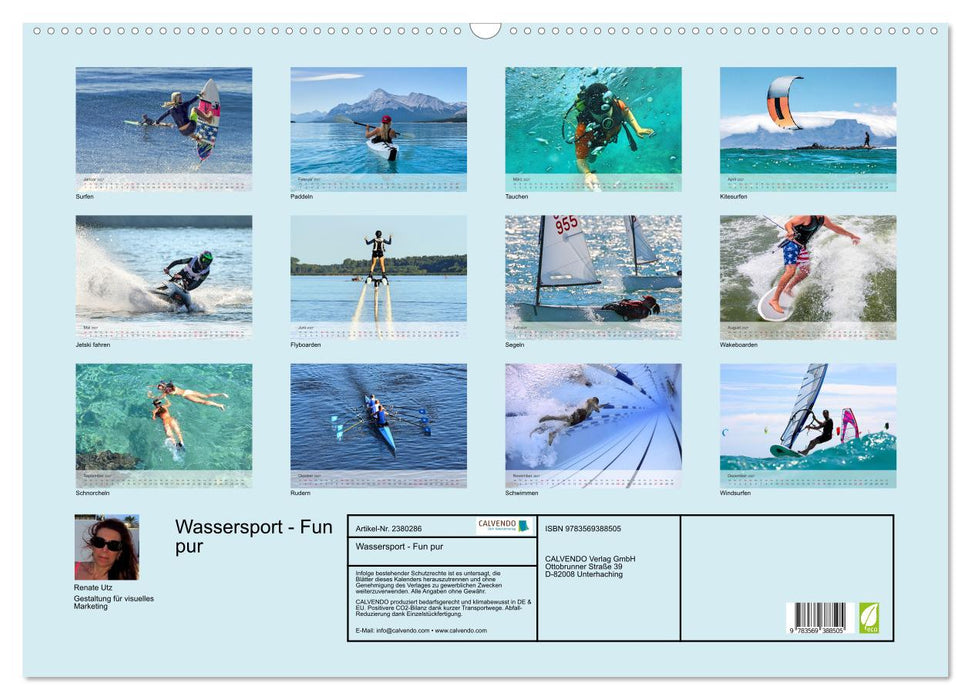 Wassersport - Fun pur (CALVENDO Wandkalender 2027)