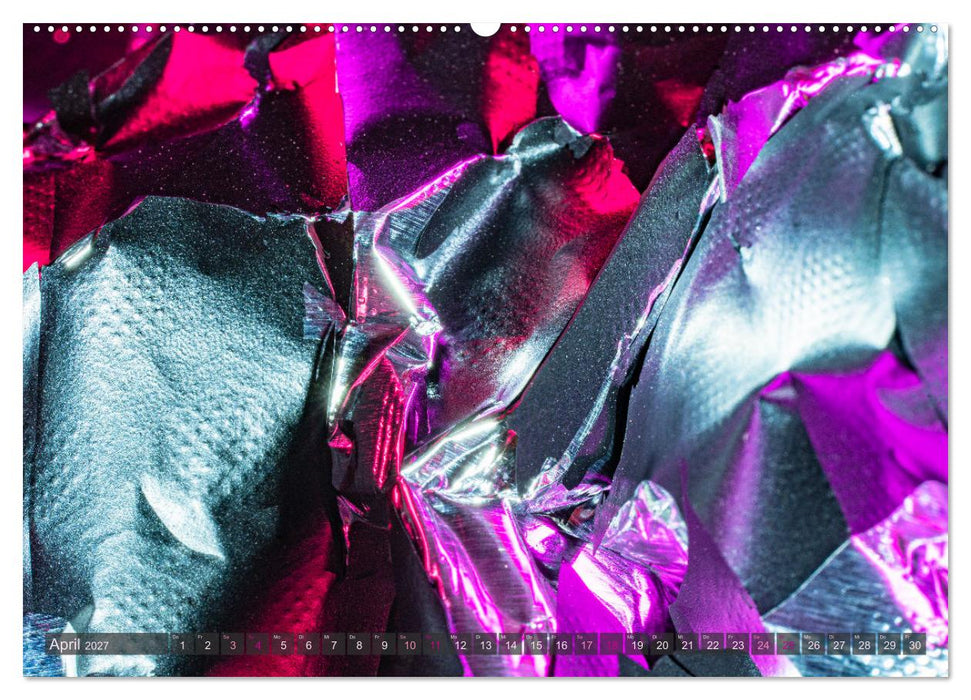 Experimentelle Makrofotografie mit Eisenpulver und Aluminiumfolie (CALVENDO Wandkalender 2027)