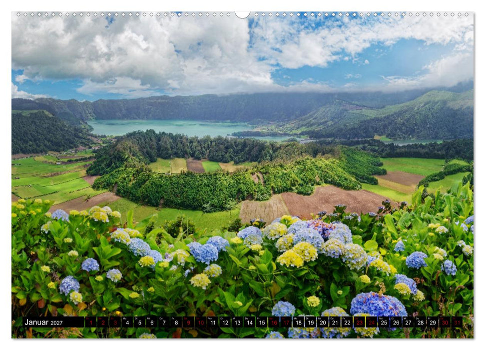Sao Miguel Azoren - Vulkanisch geprägte Trauminsel im Atlantik (CALVENDO Premium Wandkalender 2027)
