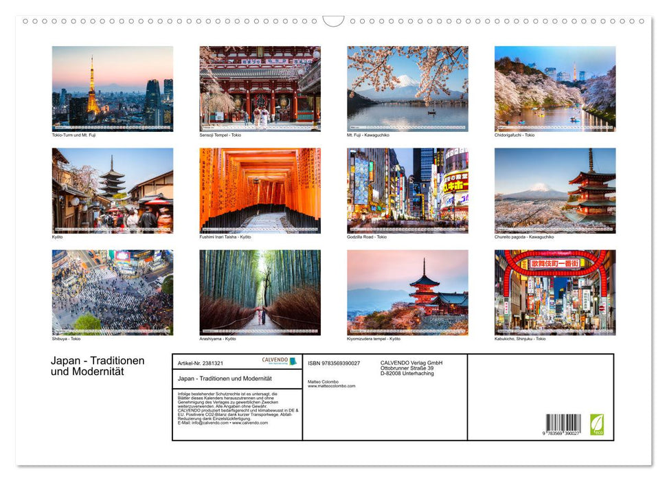 Japan - Traditionen und Modernität (CALVENDO Wandkalender 2027)