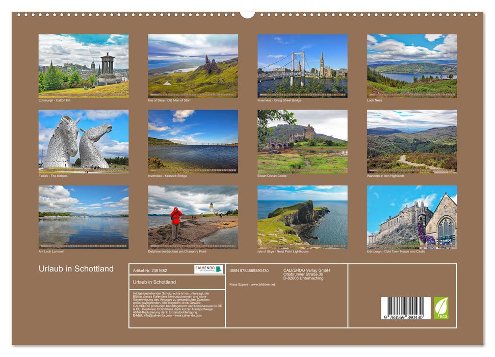 Urlaub in Schottland (CALVENDO Premium Wandkalender 2027)
