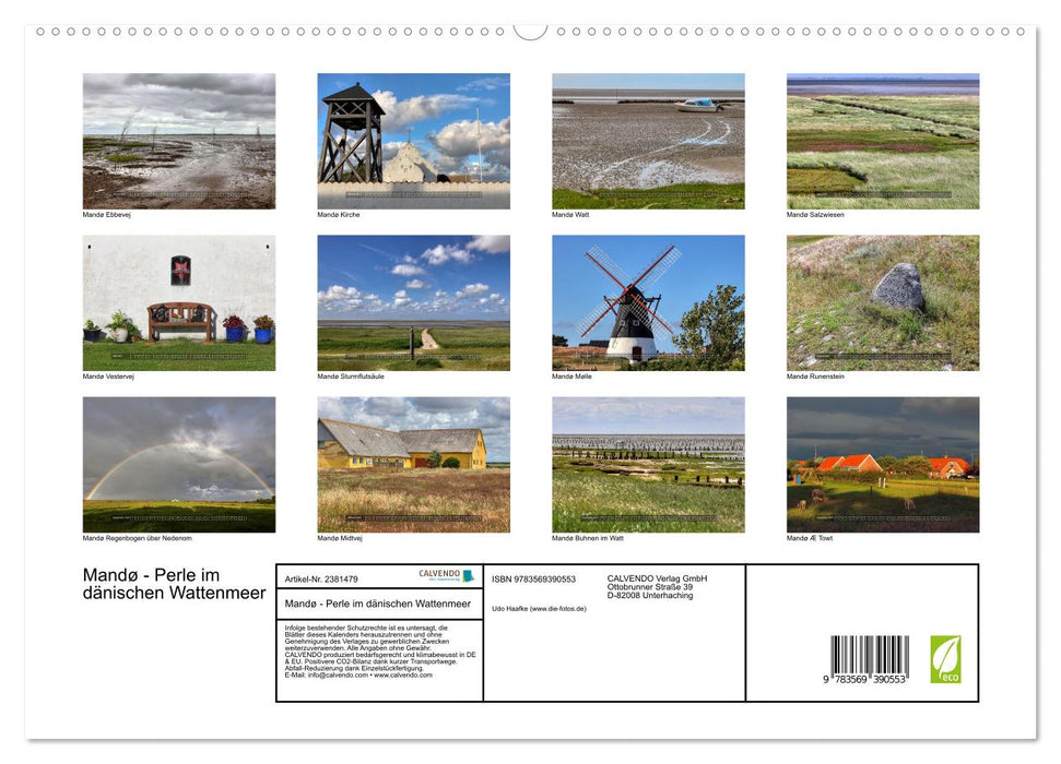 Mandø - Perle im dänischen Wattenmeer (CALVENDO Premium Wandkalender 2027)