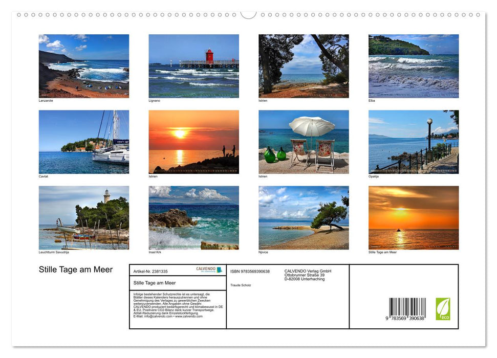 Stille Tage am Meer (CALVENDO Premium Wandkalender 2027)