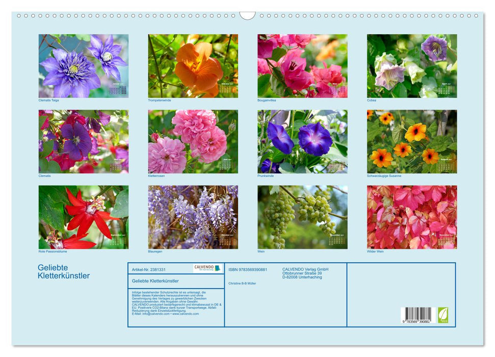 Geliebte Kletterkünstler (CALVENDO Wandkalender 2027)