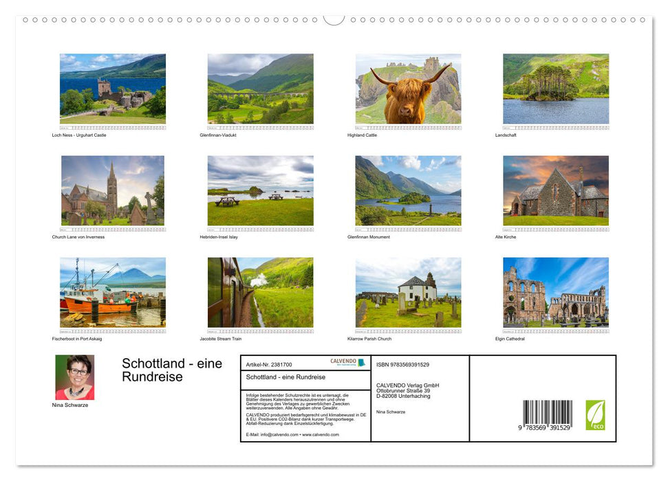 Schottland - eine Rundreise (CALVENDO Premium Wandkalender 2027)