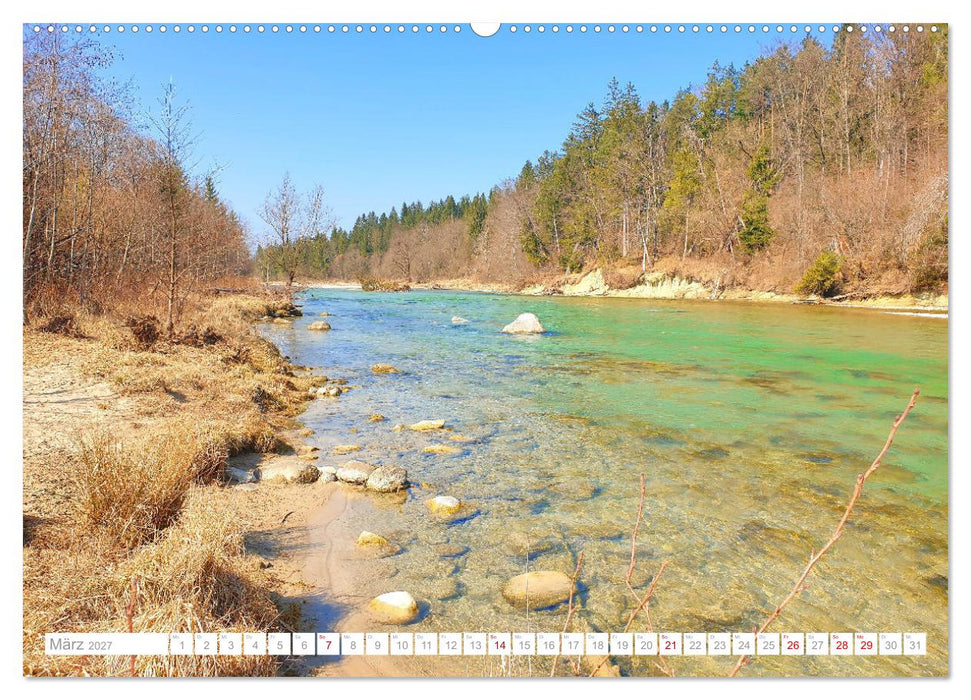 Meine Isar bei Geretsried (CALVENDO Wandkalender 2027)