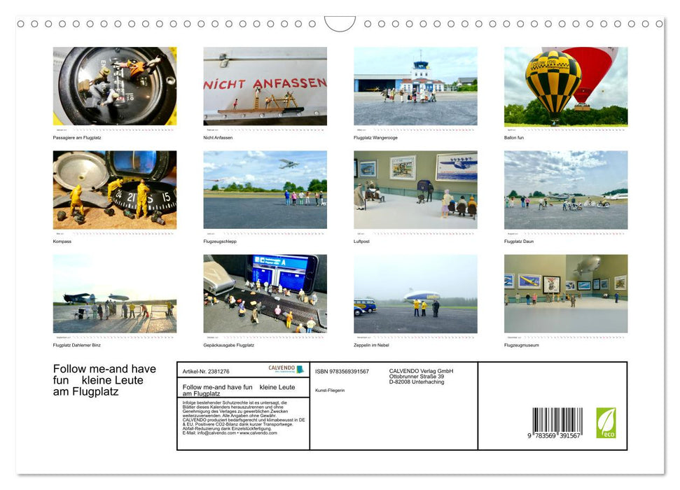 Follow me-and have fun kleine Leute am Flugplatz (CALVENDO Wandkalender 2027)