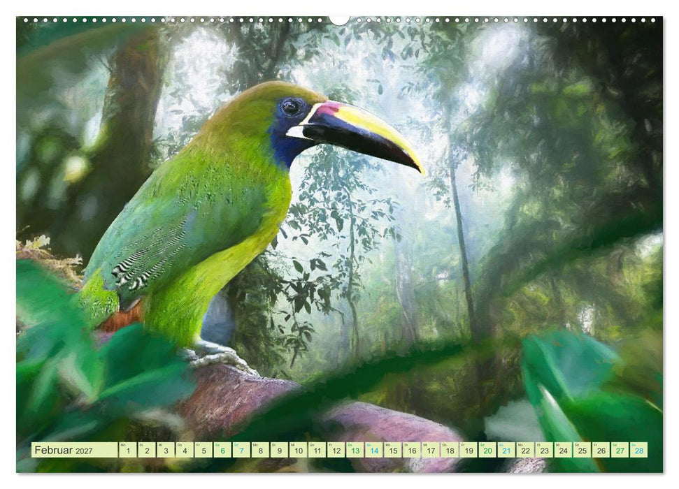 Hallo Dschungel - Artwork (CALVENDO Premium Wandkalender 2027)