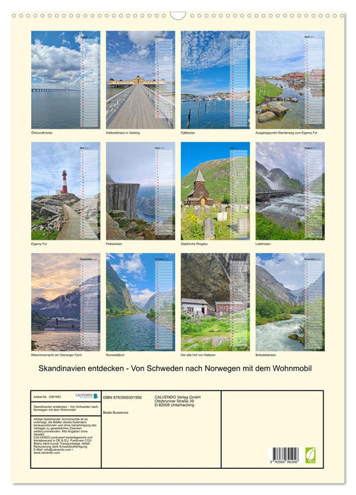 Skandinavien entdecken - Von Schweden nach Norwegen mit dem Wohnmobil (CALVENDO Wandkalender 2027)