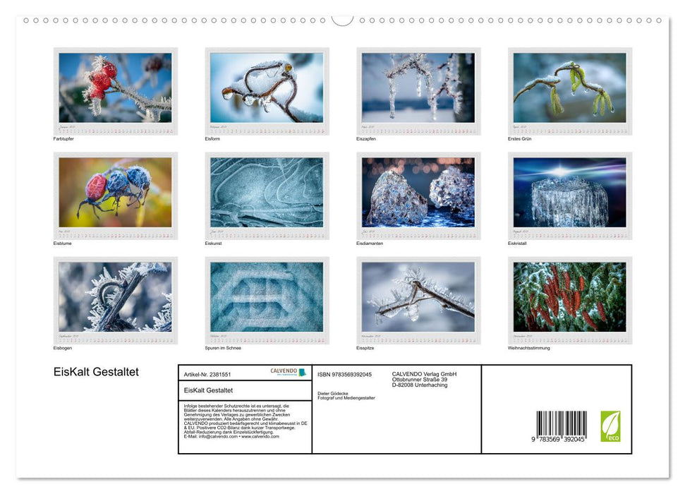 EisKalt Gestaltet (CALVENDO Premium Wandkalender 2027)