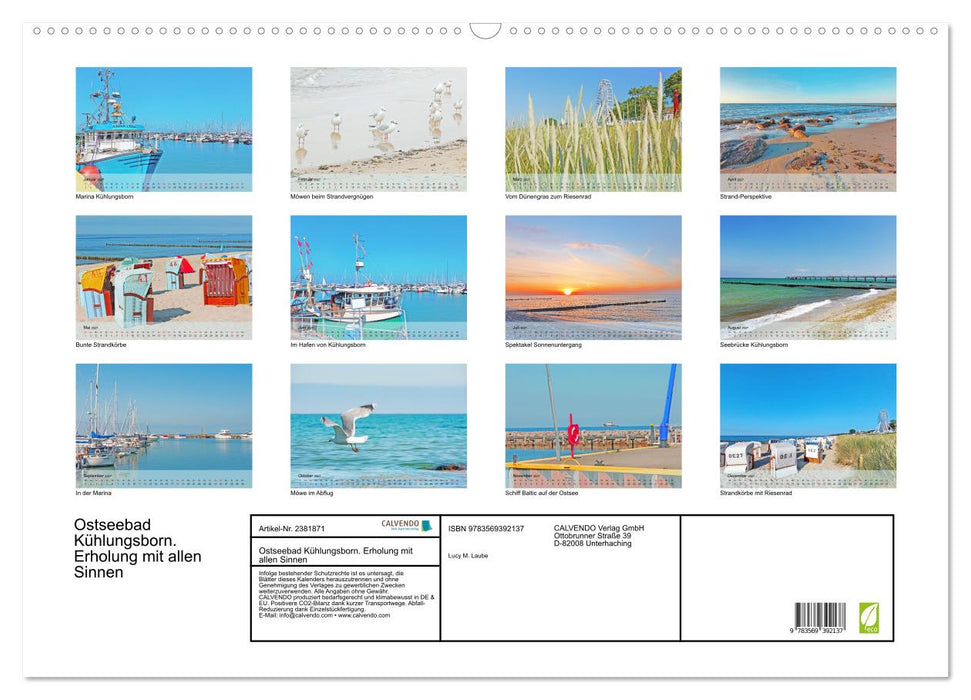 Ostseebad Kühlungsborn. Erholung mit allen Sinnen (CALVENDO Wandkalender 2027)