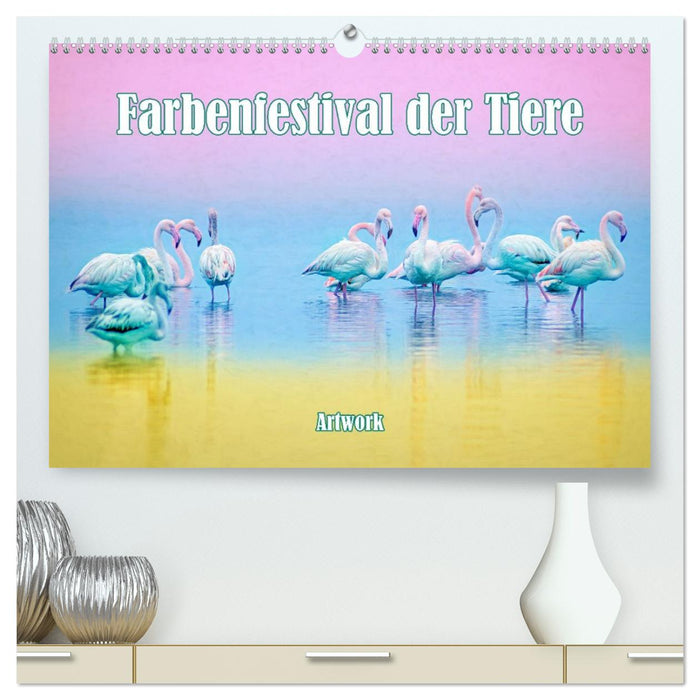 Farbenfestival der Tiere - Artwork (CALVENDO Premium Wandkalender 2027)