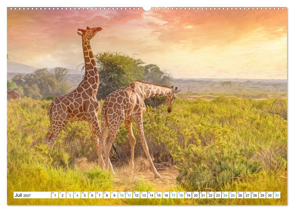 Farbenfestival der Tiere - Artwork (CALVENDO Premium Wandkalender 2027)