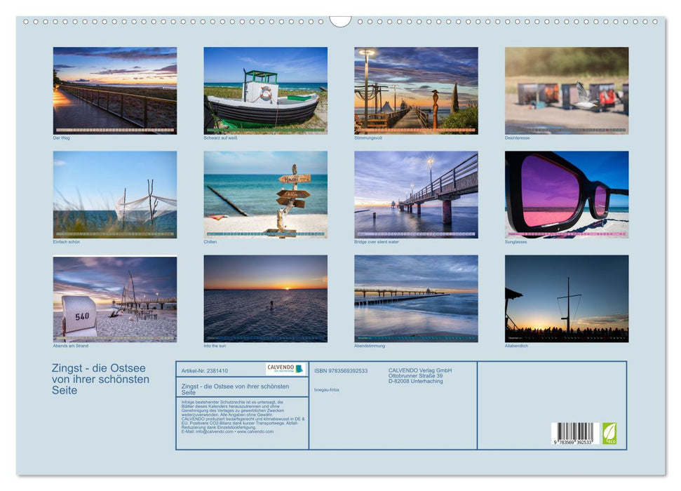 Zingst - die Ostsee von ihrer schönsten Seite (CALVENDO Wandkalender 2027)