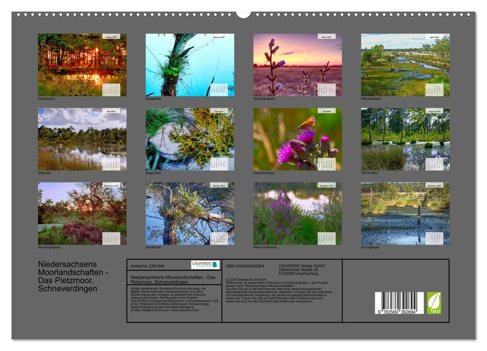Niedersachsens Moorlandschaften - Das Pietzmoor, Schneverdingen (CALVENDO Premium Wandkalender 2027)