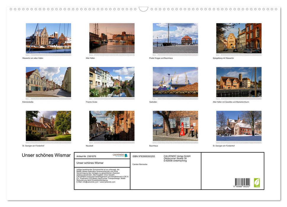 Unser schönes Wismar (CALVENDO Wandkalender 2027)