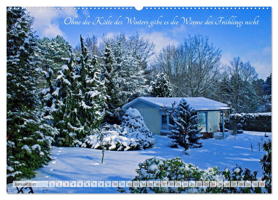 Lieblingsgärten mit poetischen Sinnsprüchen (CALVENDO Wandkalender 2027)