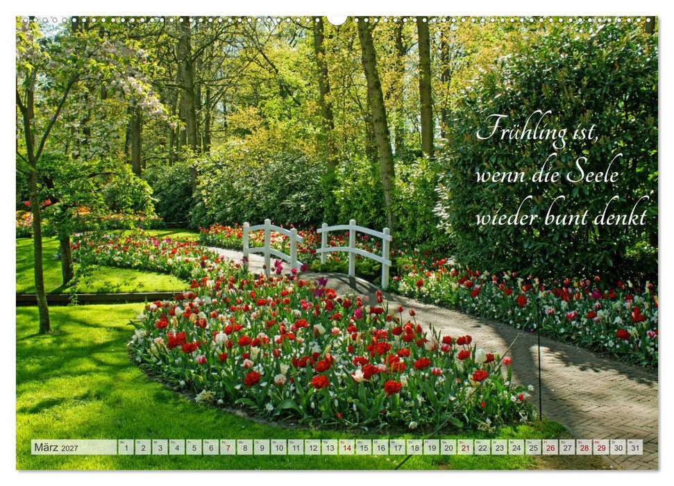 Lieblingsgärten mit poetischen Sinnsprüchen (CALVENDO Wandkalender 2027)