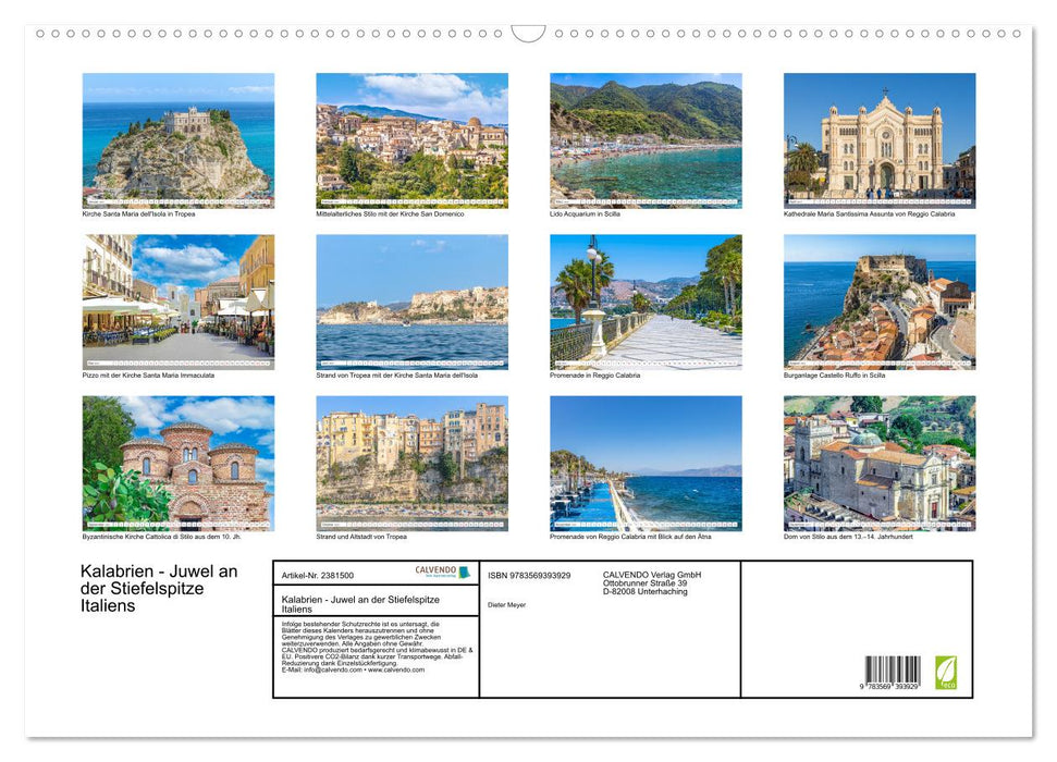 Kalabrien - Juwel an der Stiefelspitze Italiens (CALVENDO Wandkalender 2027)